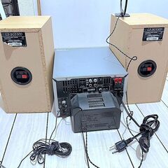 【リモコン有】KENWOOD▼ケンウッド●コンポ【RD-SG5MD+LS-SG55(Y)】MD再生/ＦＭ受信/外部入力～出音確認▼中古現状品の画像