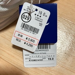 ミズノ　キッズシューズ　19.0の画像