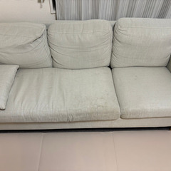 オットマン二個付きカウチソファ　ニッセンの新生活3点セット