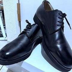 【美品】短靴/紳士靴/警備/保守業務 ビジネスシューズ 黒 ブラ...
