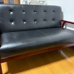 レザーソファ(ブラック)