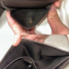 GUCCI 二つ折り財布 GGキャンバス ベージュ ブラウン（美品）の画像