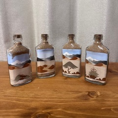 アフリカ土産　サンドアートボトル4本セット