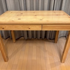 無印　MUJI 木製机　学習机②