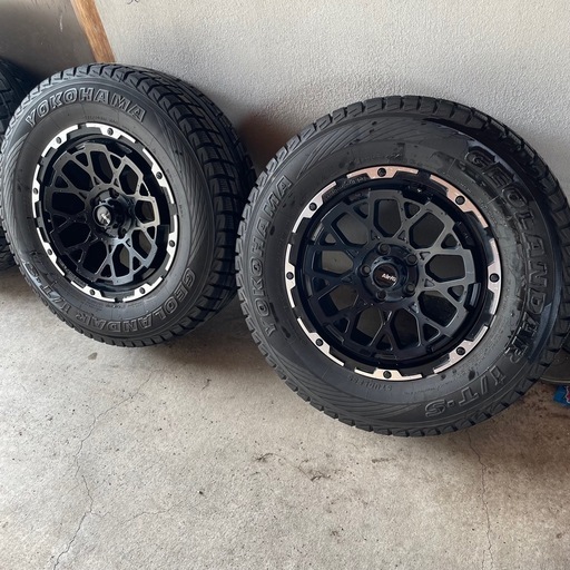 4/4 Air/G Rocks  Matte Black/マットブラック Rim Diamond Cut/リムDC（ダイヤカット）スタッドレスタイヤセット　245/70R17