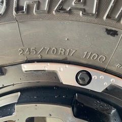 4/4 Air/G Rocks  Matte Black/マットブラック Rim Diamond Cut/リムDC（ダイヤカット）スタッドレスタイヤセット　245/70R17の画像