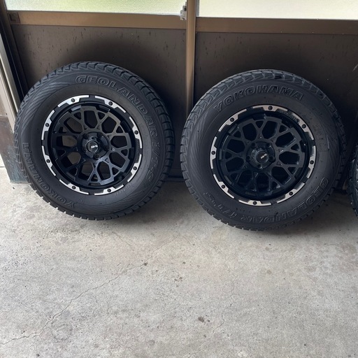 4/4 Air/G Rocks  Matte Black/マットブラック Rim Diamond Cut/リムDC（ダイヤカット）スタッドレスタイヤセット　245/70R17