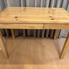 無印　MUJI 木製机　学習机①