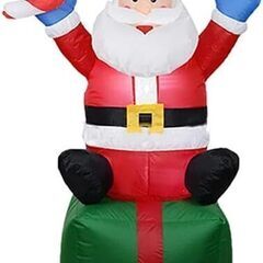 【新品・未使用】1.8 m高さのクリスマスサンタクロースインフレ...