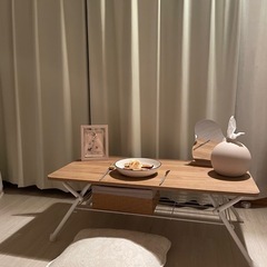 0円★5/24までに受け取り希望★折りたたみローテーブル 高さ 32cmの画像