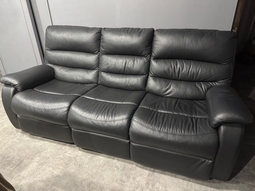 ニトリ　電動ソファ　3人掛け　黒　ブラック