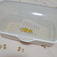 哺乳瓶 おしゃぶり レンジ 消毒 ケース ホワイト プラスチック製の画像
