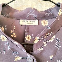 PrettyUp　花柄ブラウンスカート　Sサイズ セットアップの画像