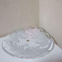 美品　昭和レトロ 曽我ガラス SOGAガラス 大皿フルーツ皿32㎝