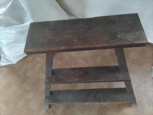 アンティーク　木製スツール　踏み台　脚立　ウッドラダー　古民具　骨董 アンティーク 木製スツール 踏み台 古民具 骨董 アンティーク 木製