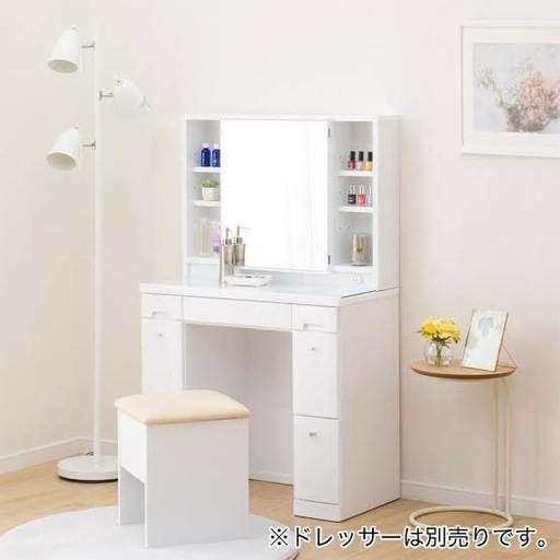 ホワイトドレッサー ドレッサー ナチュラル ホワイト【トレファク堺福田店】