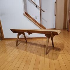 【終了】天然木ダイニングベンチ130cm