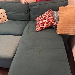 無料　IKEAのカウチ付きソファ　サイドテーブル付きの画像