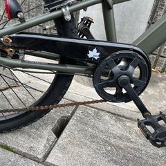お値下げ！LOGOS 自転車　22インチ　カーキカラーの画像