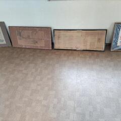 お話中　扁額　　骨董品 アンティーク　と　色紙額　 ヴィンテージ