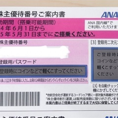ANA株主優待　2枚　2025/05末まで