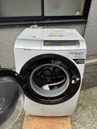 【美品】日立 ドラム式洗濯乾燥機 11k/6k AIお洗濯 洗剤自動BD-SX110EL　ドラム洗濯機