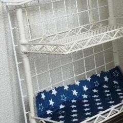 突っ張り式　キッチンラック(ホワイト)の画像