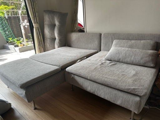 IKEA ソーデルハムン2がけソファ寝椅子付き (yuzu) 香椎花園前の