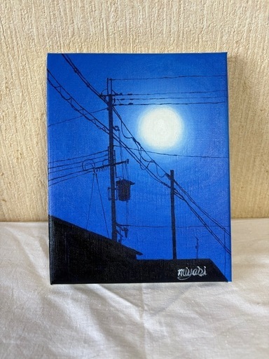 守口みやびの油絵「シルエット」