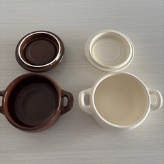 ケデップ K+dep 耐熱セラミック鍋 両手鍋 ブラウン セラウエアミニポット11cmの画像