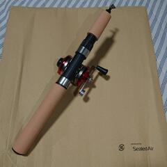 コンパクトロッド 短竿65cm 収納時約28cm リール付きの画像