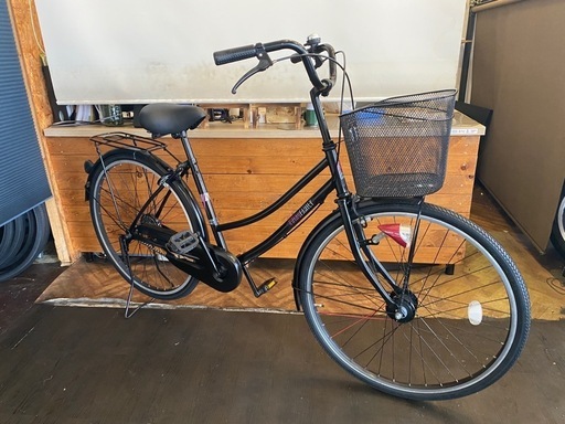 取引き中【前後タイヤ新品！】LEDオートライト　26インチ自転車　ブラック