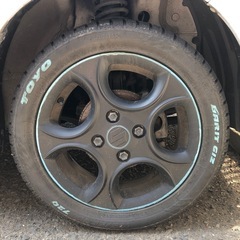 スズキ純正ホイール4本セットスタッドレス（マットブラック塗装、ラ...