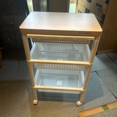 ニトリ キッチンワゴン　ウッドテーブルワゴン