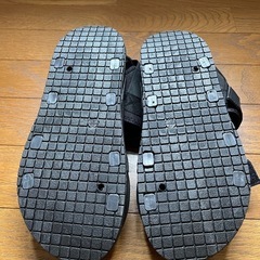 24.5~25cm ブラック 黒 レディース 厚底サンダル スポーツサンダルの画像