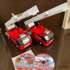 トミカぶるぶる放水! BIGファイヤーエンジン2台と2枚DVDセット