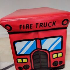 座れる収納BOX　消防車　「値下げ」の画像