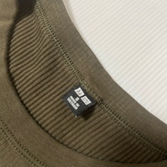 【美品・UNIQLO】　ソフトリブクルーネックT Tシャツ　Sサイズの画像