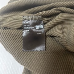 【美品・UNIQLO】　ソフトリブクルーネックT Tシャツ　Sサイズの画像