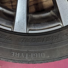 倶知安町 145/80R13 DUNLOP EXCEEDER 4本 6分山の画像