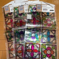 【未使用】ガラスに貼れるステンドグラス風シート