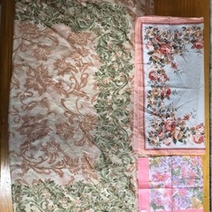 花柄スカーフ&ハンカチ2点セット