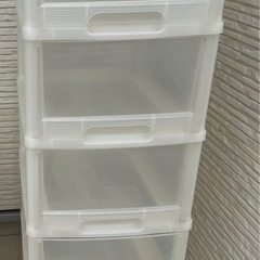 プラスチック引き出し収納ケース5段コロ付き