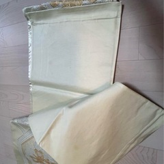着物　帯　白　金の画像