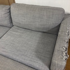 【海外輸入】 IKEA 3人がけソファ+オットマン (chiiiii) 向原のソファ《3人 1人掛けソファ