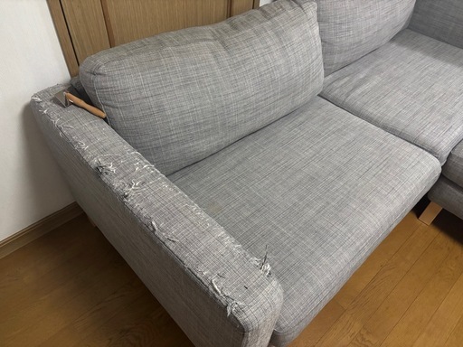 最も 割引 IKEA 3人がけソファ+オットマン 向原のソファ《3人 (chiiiii) 1人掛けソファ