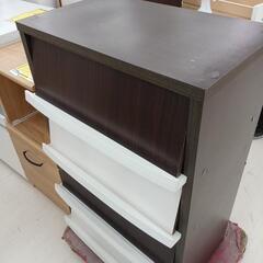 ★ジモティー割あり★フラップ式収納（上段）　BR　※天板、スレ、...