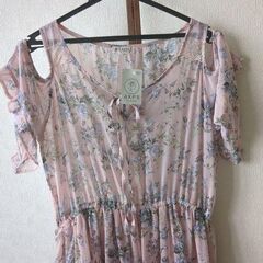 新品／未使用　アクシーズファム　axes femme　肩あき　ワンピース　花柄　Mサイズの画像