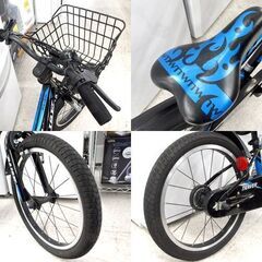 18インチ 子供用自転車 BMX RAISE スタンドなし キッズサイクル ブルー/ブラック  ☆ 札幌市北区屯田 の画像