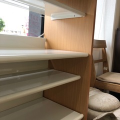 シューズラック　ASPLUND キズ有り　ナチュラル×ホワイト【取りに来れる方限定】の画像